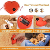 Pet Puppy Cat Soft Plush Toy Heartbeat Sleeping Buddy Dog Behavioral Anxiety Aid - 45-Degree Angle