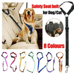 Adjustable Pet Dog Car Clip Lead Harness Strap for Vehicle Travel Restraint Use - Pink, Adjustable