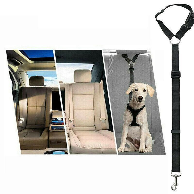 Adjustable Pet Dog Car Clip Lead Harness Strap for Vehicle Travel Restraint Use - Pink, image 8