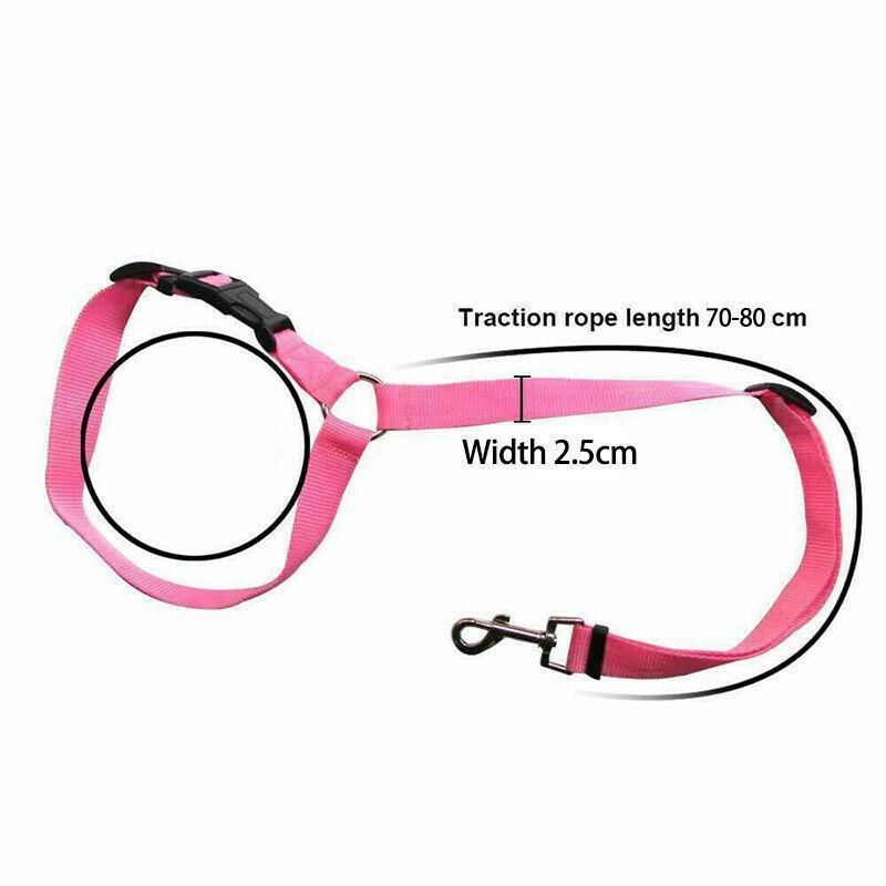 Adjustable Pet Dog Car Clip Lead Harness Strap for Vehicle Travel Restraint Use - Pink, image 10