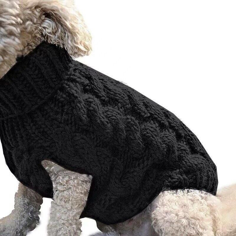 Puppy Dog Jumper Winter Warm Knitted Sweater Pet Clothes Small Dogs Coat Thermal XL - Beige