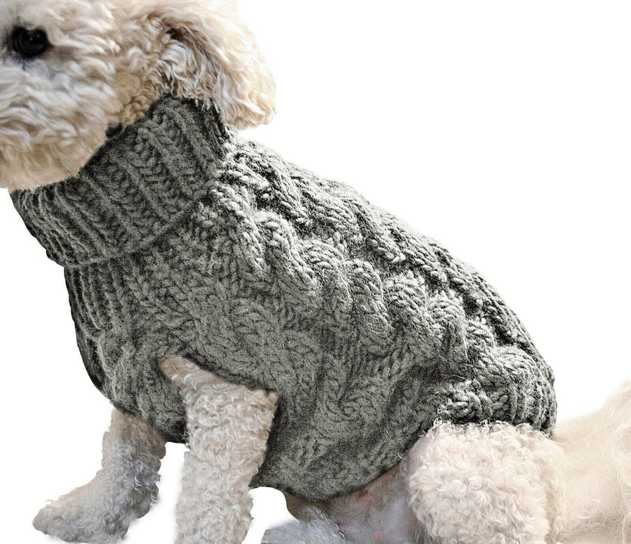 Puppy Dog Jumper Winter Warm Knitted Sweater Pet Clothes Small Dogs Coat Thermal XL - Black