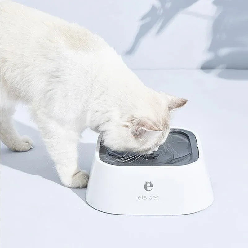1.5L Pet Water Bowl No-Spill Design Slow Drinking Feeder with Non-Slip Base - Pink