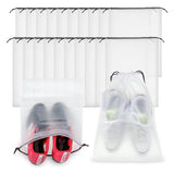 25PCS Portable Travel Shoe Bags Sport Storage Pouch Drawstring Dust Organizer - White-30*35cm - Top-Down View
