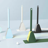 Golf Toilet Brush Long-Handled Toilet Brush Wall-Mounted Silicone Toilet Brush - Green - Side View