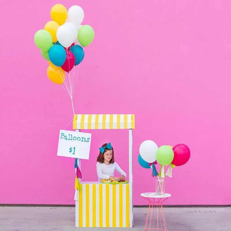 100PCS 10 Inch Latex Balloons Party Decorations Birthday Wedding Balloon Solid Colour - Lake Blue