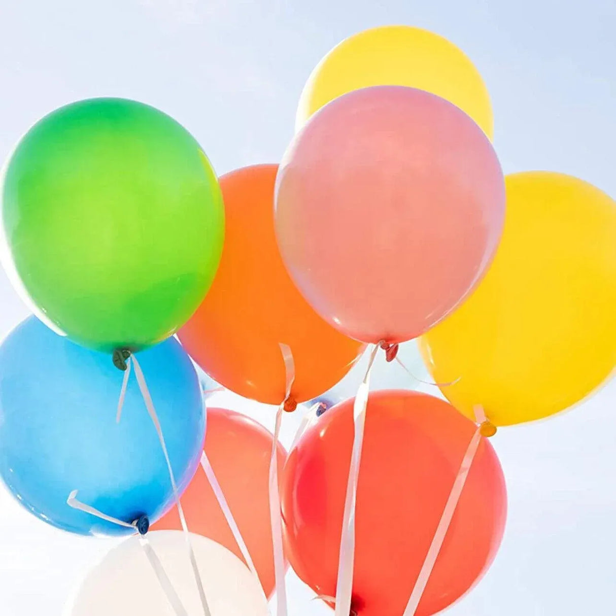 100PCS 10 Inch Latex Balloons Party Decorations Birthday Wedding Balloon Solid Colour - Light Blue