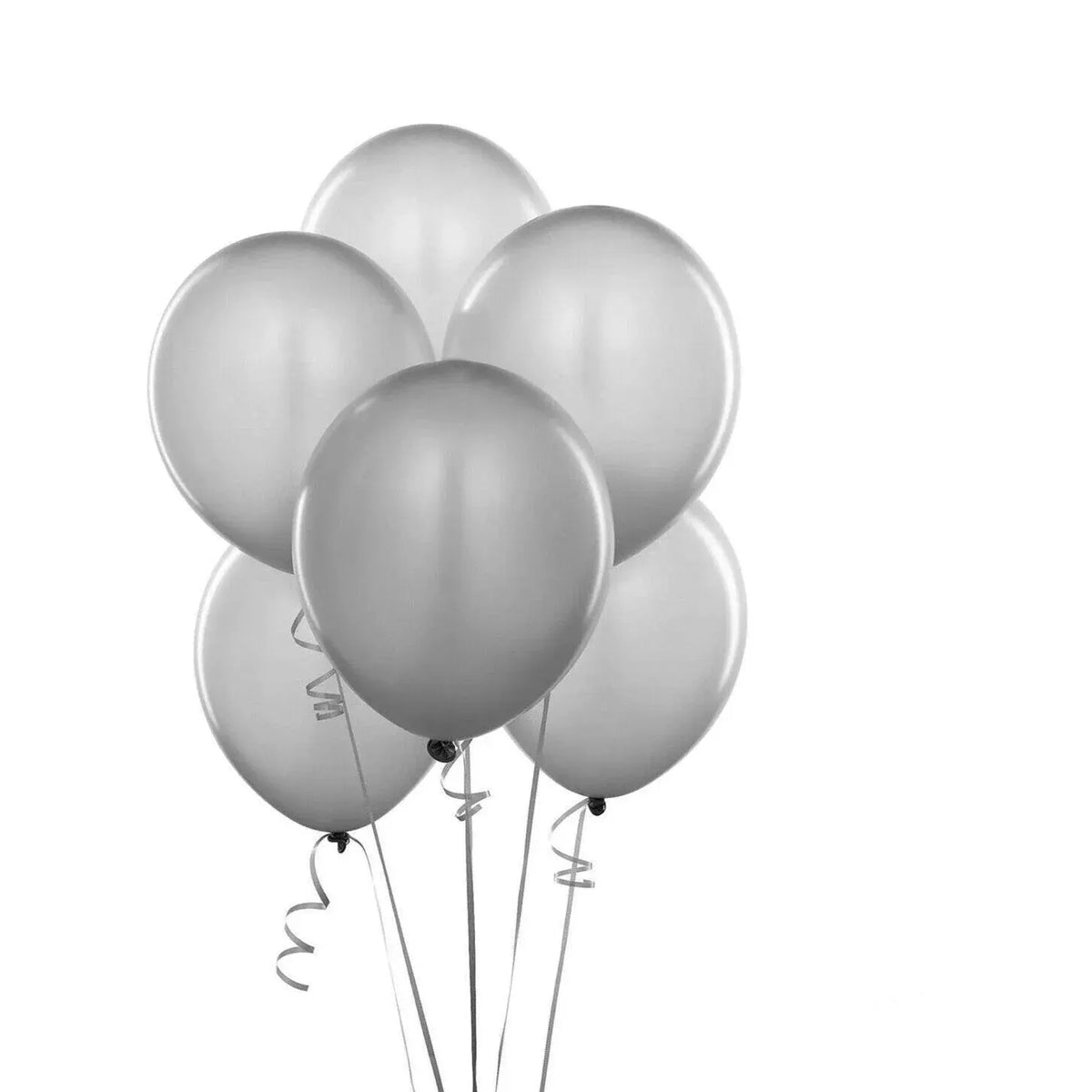 100PCS 10 Inch Latex Balloons Party Decorations Birthday Wedding Balloon Solid Colour - Silver