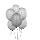 100PCS 10 Inch Latex Balloons Party Decorations Birthday Wedding Balloon Solid Colour - Silver