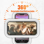 Waterproof Rotating Shower Phone Holder 360-Degree Retractable Wall Mount for Bathroom