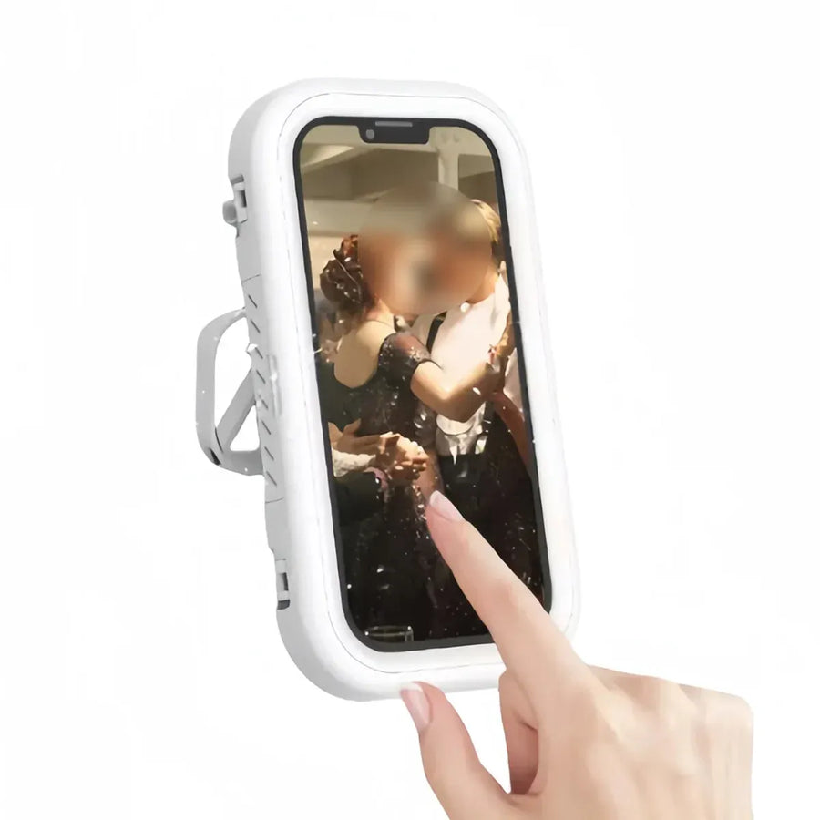 Waterproof Rotating Shower Phone Holder 360-Degree Retractable Wall Mount for Bathroom