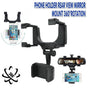 Rear View Mirror Phone Holder 360 Degree Rotation Car Mount for Smartphone