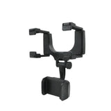 Rear View Mirror Phone Holder 360 Degree Rotation Car Mount for Smartphone - Front View