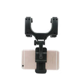 Rear View Mirror Phone Holder 360 Degree Rotation Car Mount for Smartphone - Close-Up Angle