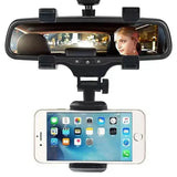 Rear View Mirror Phone Holder 360 Degree Rotation Car Mount for Smartphone - Extra Image