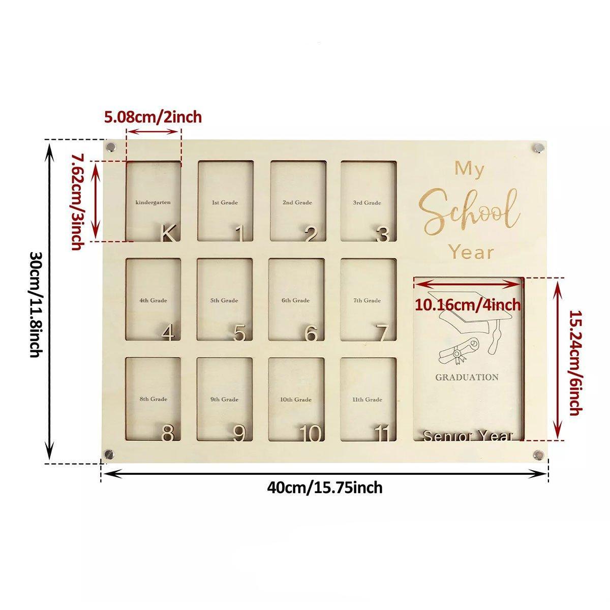 Graduation School Years Photo Frame Collage Gift Keepsake Memory Display Holder