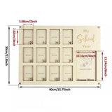 Graduation School Years Photo Frame Collage Gift Keepsake Memory Display Holder - Side View