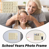Graduation School Years Photo Frame Collage Gift Keepsake Memory Display Holder - Top-Down View