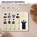 Graduation School Years Photo Frame Collage Gift Keepsake Memory Display Holder - 45-Degree Angle