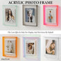 Acrylic Photo Frame Double-Sided Clear Display with Screw Mount – 16x21cm - Green