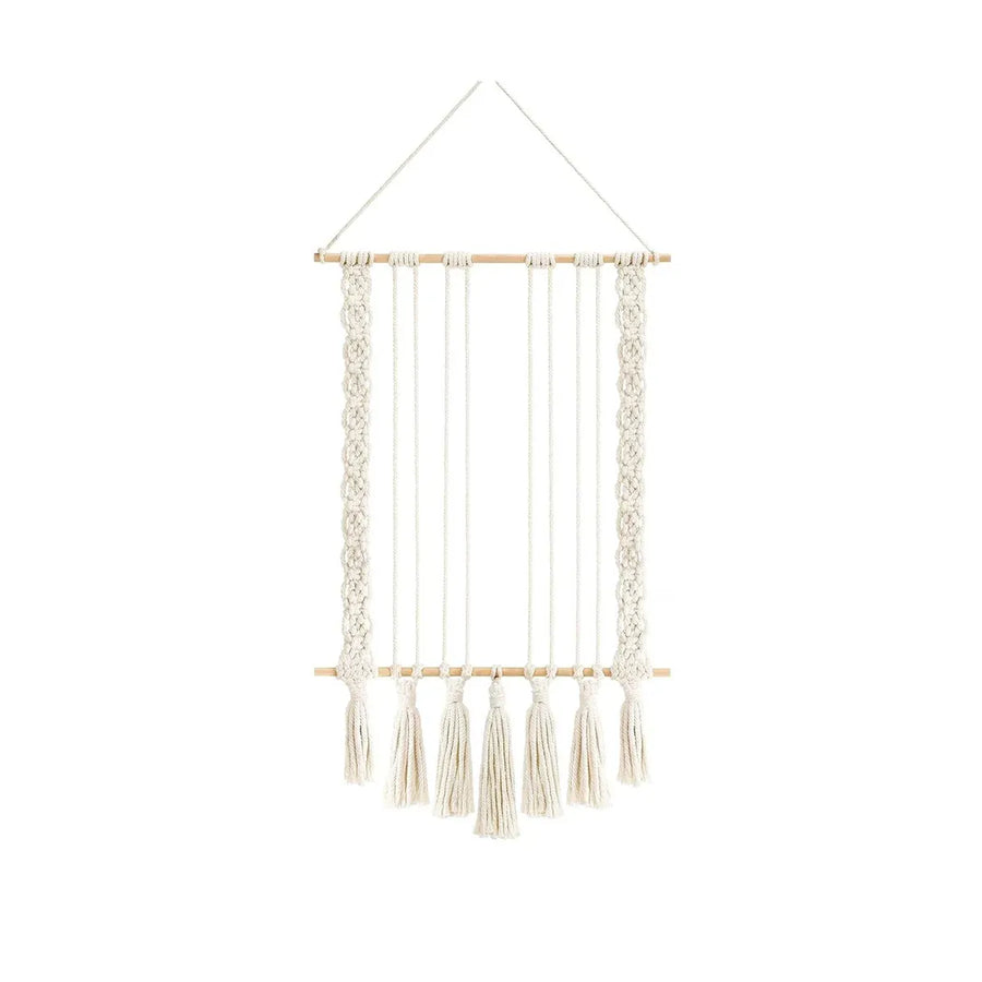 Hanging Photo Display with 30 Wood Clips Macrame Cotton Rope Wall Hanging Picture
