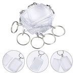 10PCS Clear Acrylic Photo Keyring - DIY Picture Frame Keychain Gifts