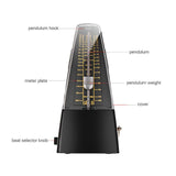 Universal Pyramid Mechanical Metronome For Guitar Violin Piano Bass Drum - Side View