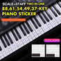 Transparent Keyboard Piano Stickers 88/61/54/49/37 Keys Sticker Note For Learner - Colourful