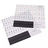 Transparent Keyboard Piano Stickers 88/61/54/49/37 Keys Sticker Note For Learner - Colourful - Front View