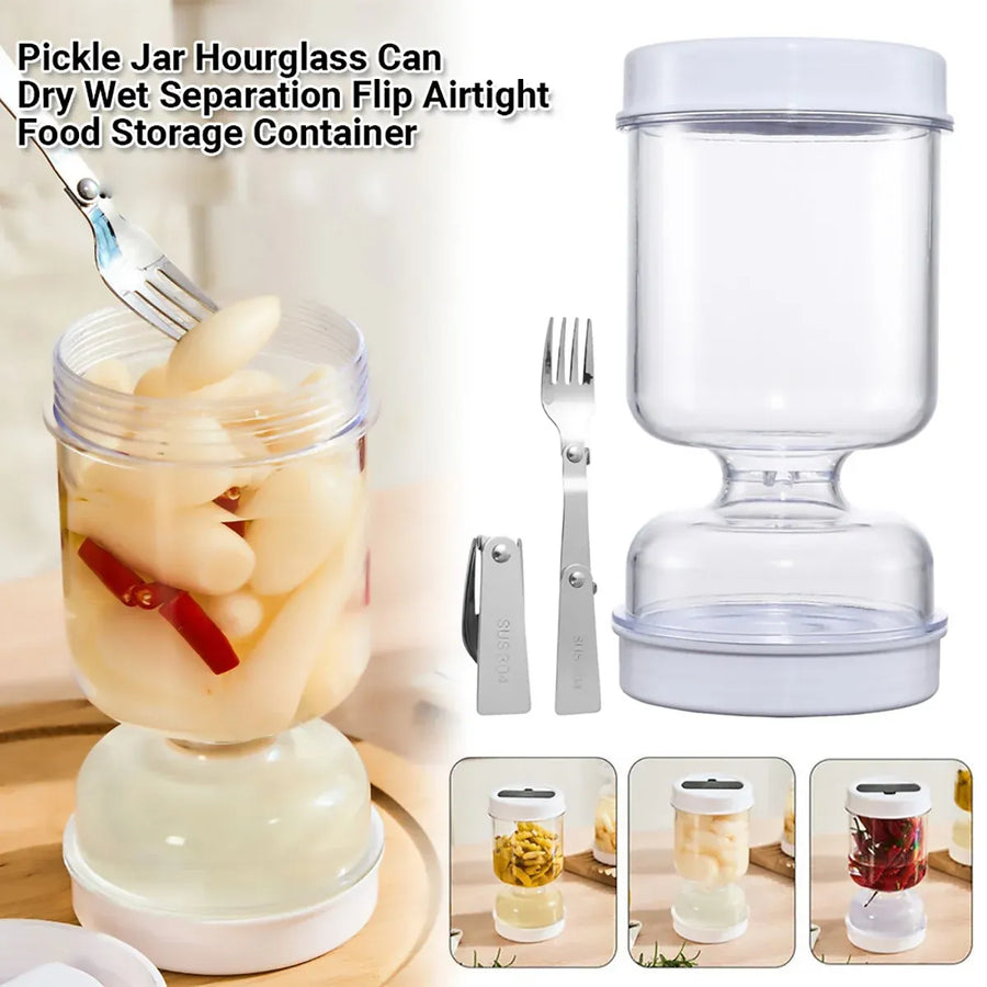 Dry Wet Separation Pickle Jar Airtight Kitchen Preservation Storage Container