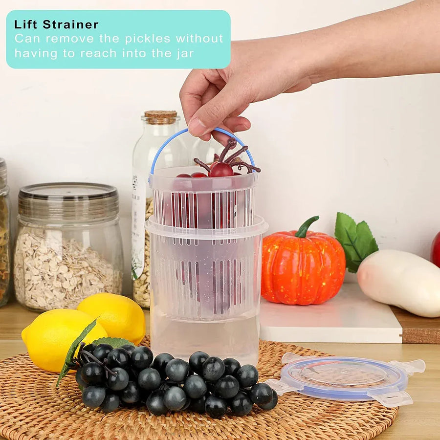Pickle Basket Drainage Preservation Kimchi Jar Separator Fermentation Container