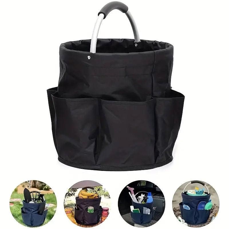 Portable Handheld Collapsible Tool Organizer Storage Box for Home Workshop Tools - Khaki
