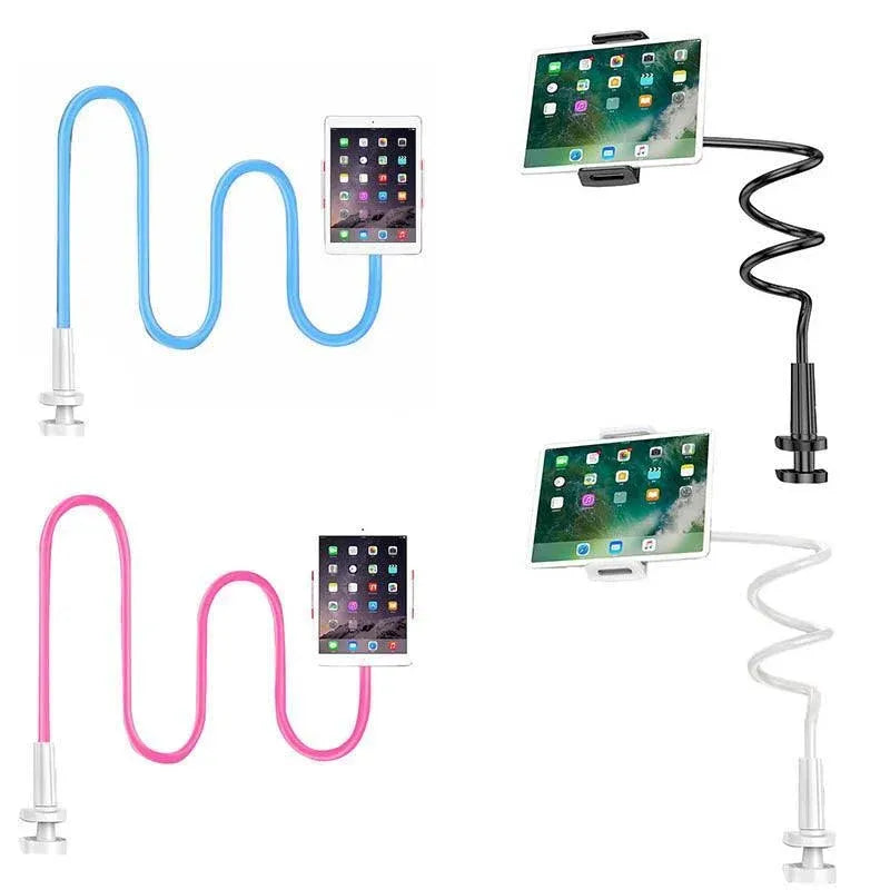 Adjustable Flexible Phone Tablet Holder with Clamp for Bed Desk Mount Use - Pink