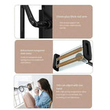 Adjustable Flexible Phone Tablet Holder with Clamp for Bed Desk Mount Use - Pink - Low Angle