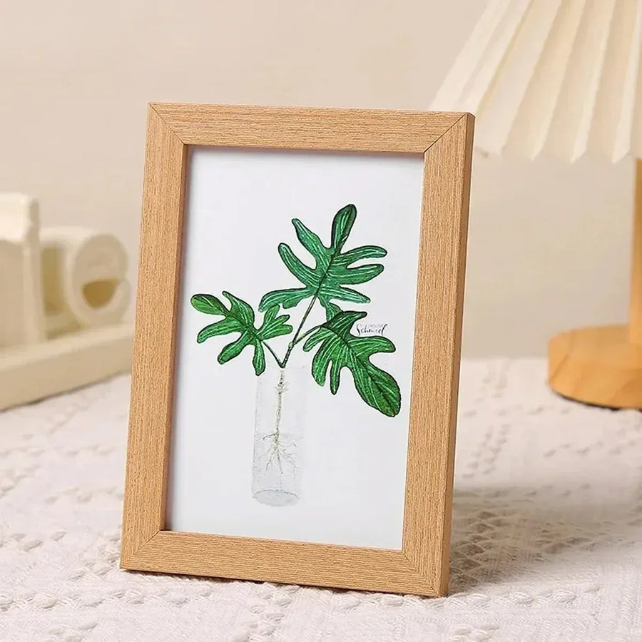 Photo Frame Display Stand Set DIY Wooden Picture Holder 8PCS Desktop Decoration