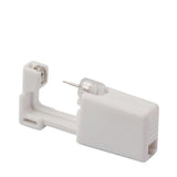 Disposable Sealed Ear Piercing Gun Kit Tool With 316L Stud Bone With Gem 1Pc - White - Front View
