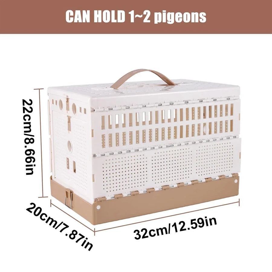 Pigeon Cage Foldable Plastic Homing Pigeon Crate Carrier Training Transport Box