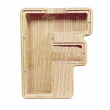 Wooden Piggy Bank Funny Letter or Guitar Coin Saving Money Box A–Z Gift Idea - P - Extra Image