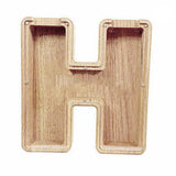 Wooden Piggy Bank Funny Letter or Guitar Coin Saving Money Box A–Z Gift Idea - S - Extra Image