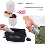 Sealed 7 Compartment Rotating Pill Box Weekly Travel Capsule Organizer Case