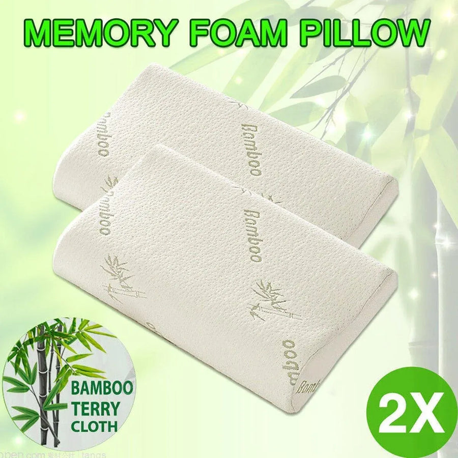 1/2PCS Memory Foam Neck Pillow Wavy Contour Slow Rebound Pillow - 60x40x12cm-1pc