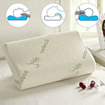 1/2PCS Memory Foam Neck Pillow Wavy Contour Slow Rebound Pillow - 50x30x10cm-2pcs