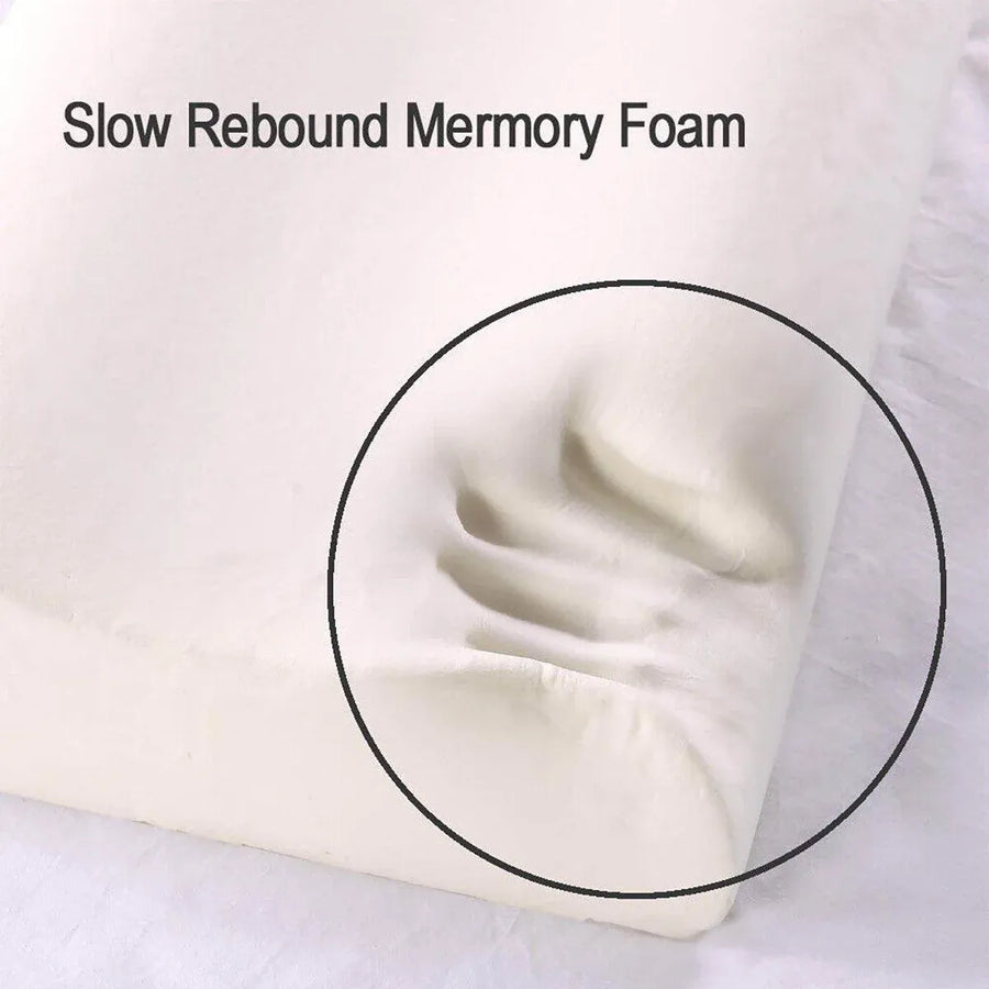 1/2PCS Memory Foam Neck Pillow Wavy Contour Slow Rebound Pillow - 50x30x10cm-2pcs