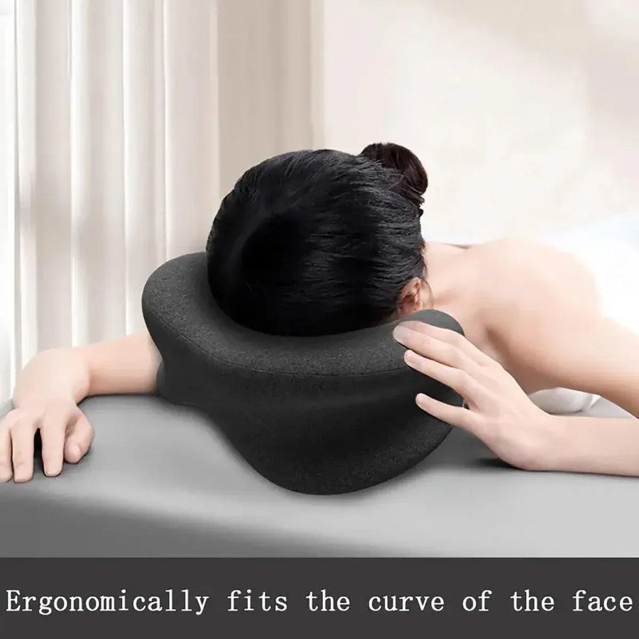 Universal Massage Table Face Cushion Pillow U Shape Head Face Down Rest Pillow - Blue