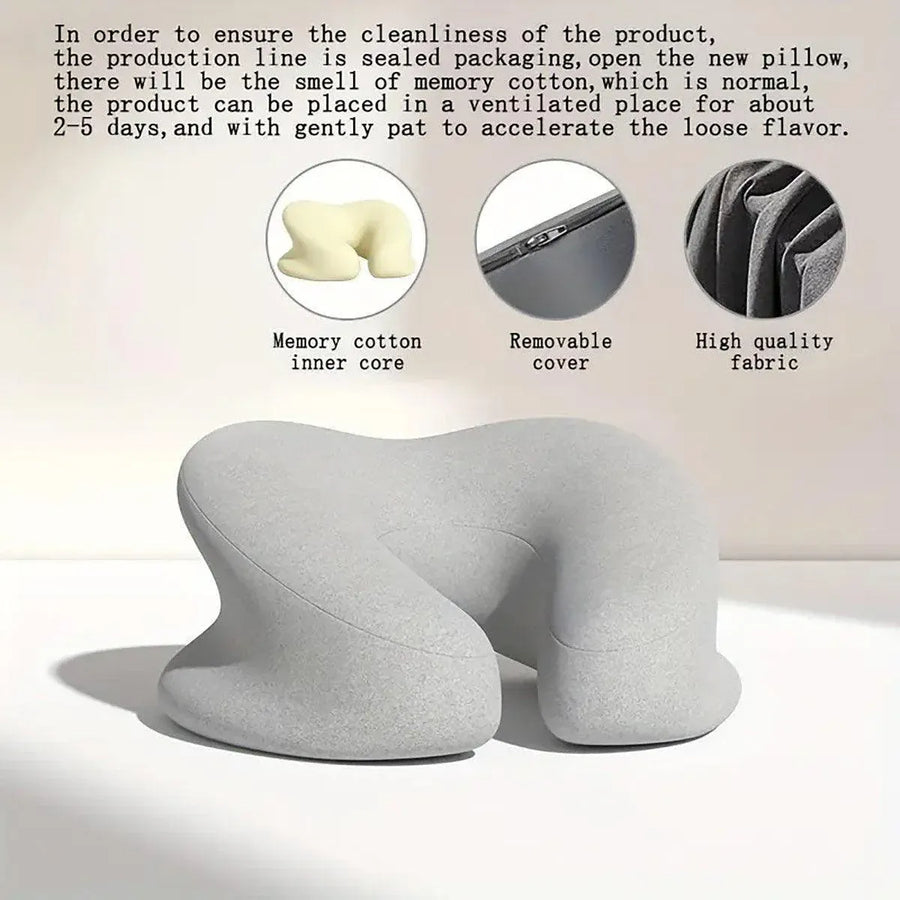 Universal Massage Table Face Cushion Pillow U Shape Head Face Down Rest Pillow - Blue