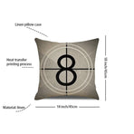 4-Piece 45 cm Retro Cinema Cushion Cover Set
