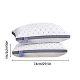 1/2PCS Hotel Style Polyester Fibre Pillow Washable High Rebound Support - 600g-2pcs - Side View