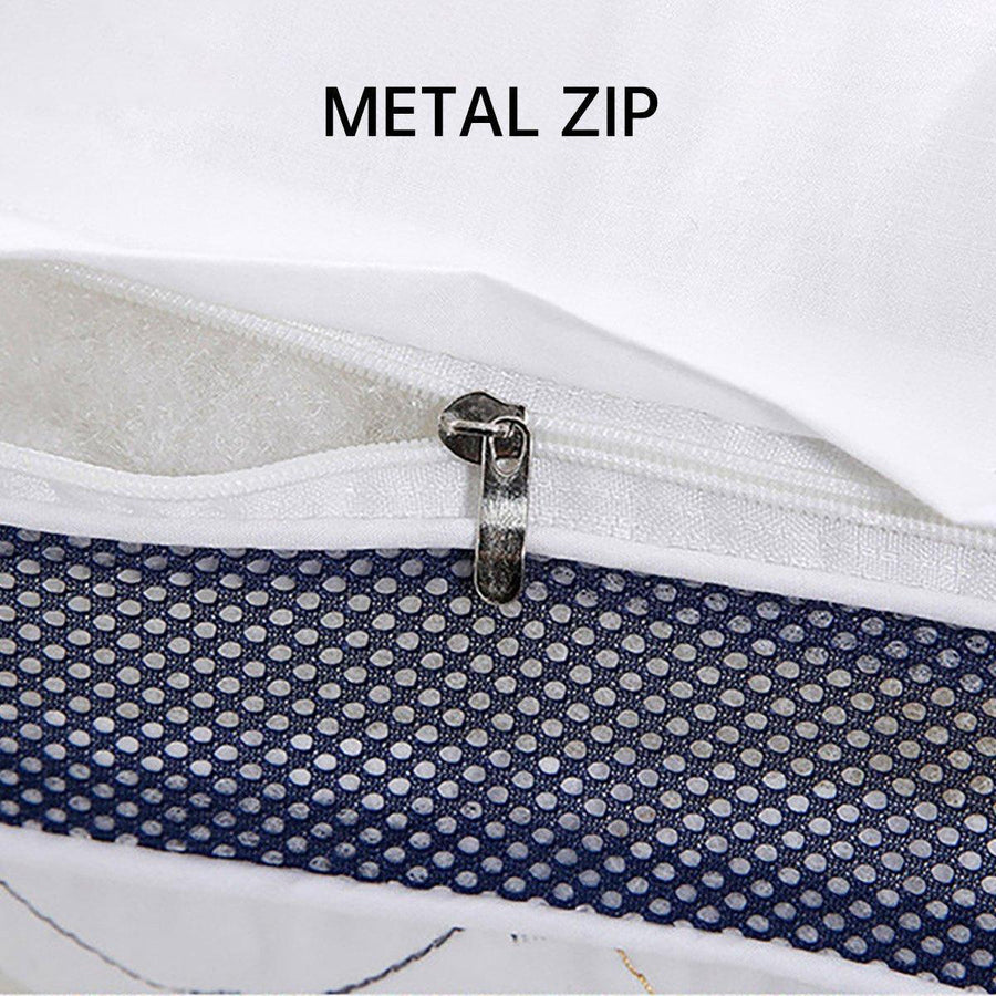 1/2PCS Hotel Style Polyester Fibre Pillow Washable High Rebound Support - 800g-2pcs