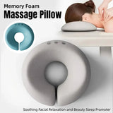 Memory Foam Face Plank Pillow Support Pad Comfort Cushion for Spa and Massage - Grey - Low Angle