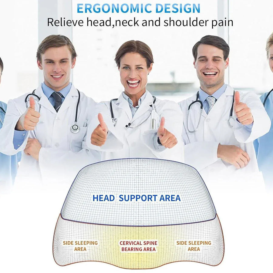 Memory Foam Cervical Pillow Ergonomic Neck Support for Comfortable Sleep